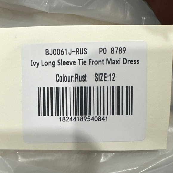 Satin Long Sleeve Dress - Picture 4 of 4